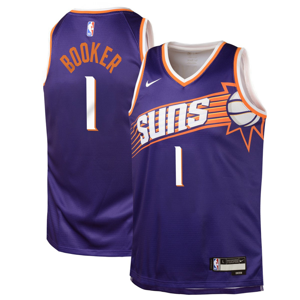 Devin Booker Phoenix Suns Youth Swingman Jersey Icon Edition Purple | Nike outlet