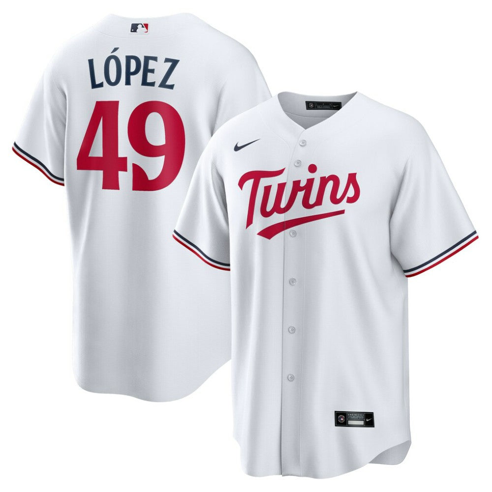 Pablo López Minnesota Twins Nike Home  Replica Player Jersey - White - Nike Sale