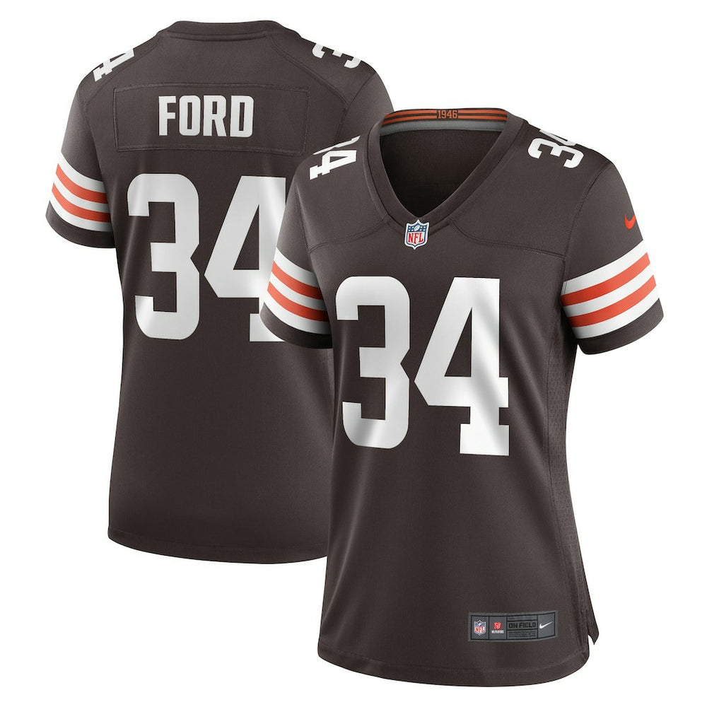 Nike Jerome Ford Cleveland Browns Women's Game Player Jersey Brown