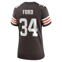 Nike Jerome Ford Cleveland Browns Women's Game Player Jersey Brown
