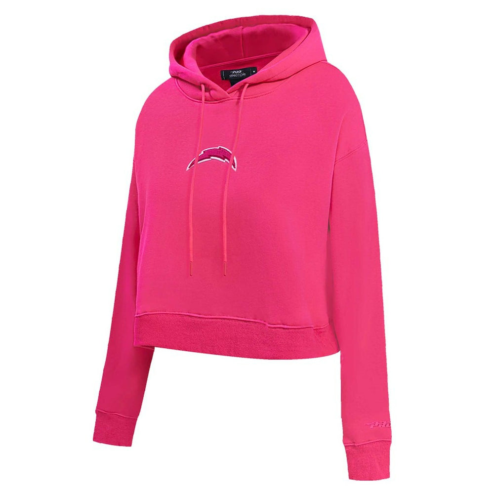 Los Angeles Chargers Pro Standard Women's Triple Pink Cropped Pullover Hoodie