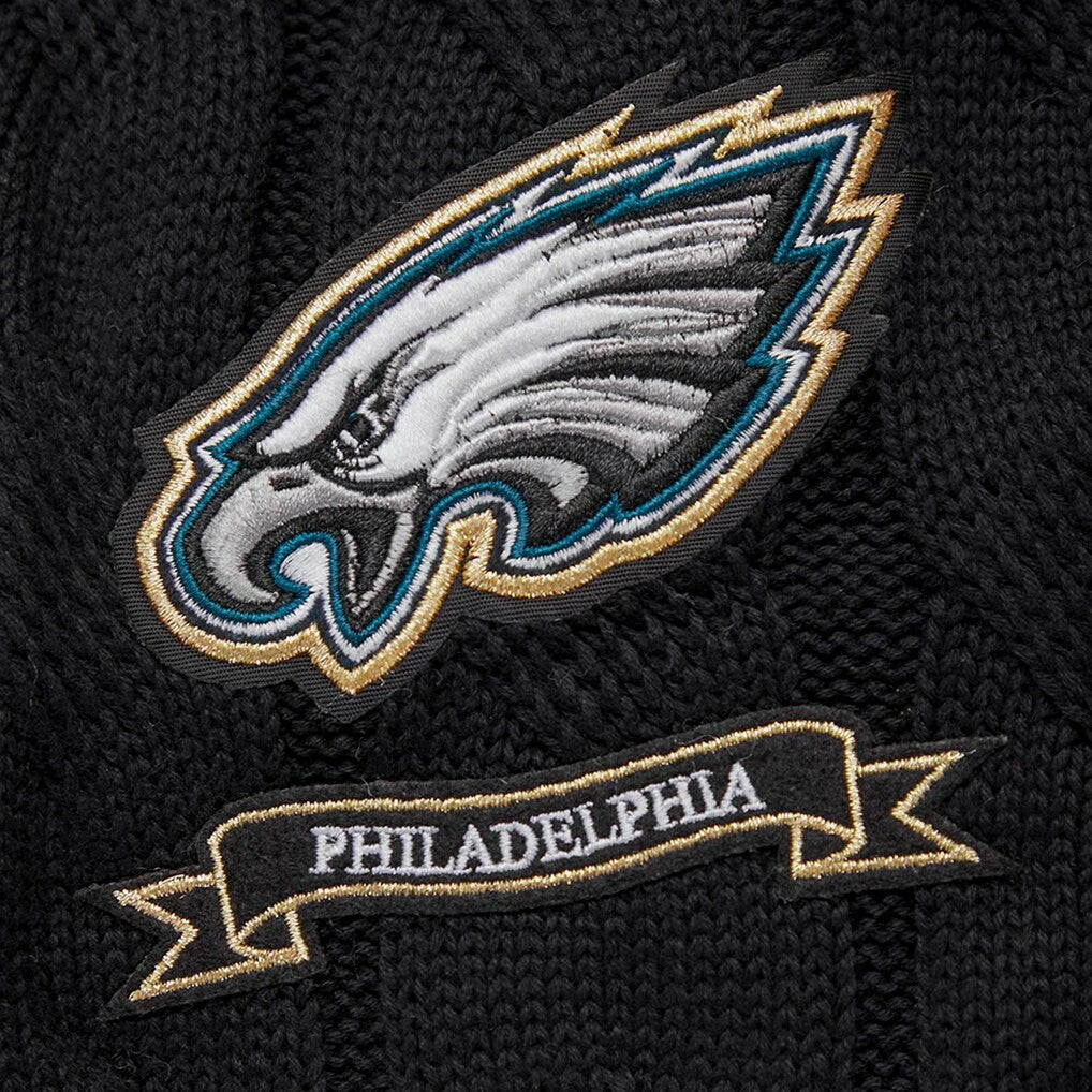 Philadelphia Eagles Pro Standard Women's Prep V-Neck Pullover Sweater Black