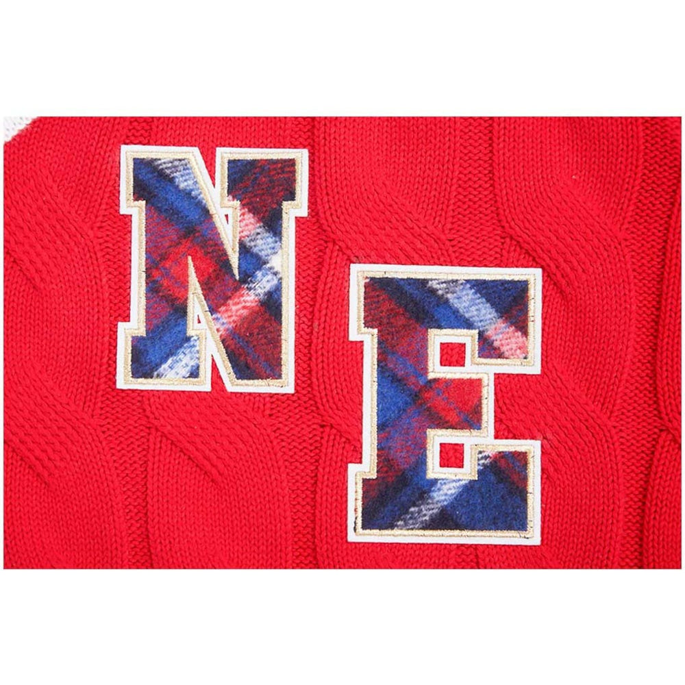 New England Patriots Pro Standard Women's Prep V-Neck Pullover Sweater Red
