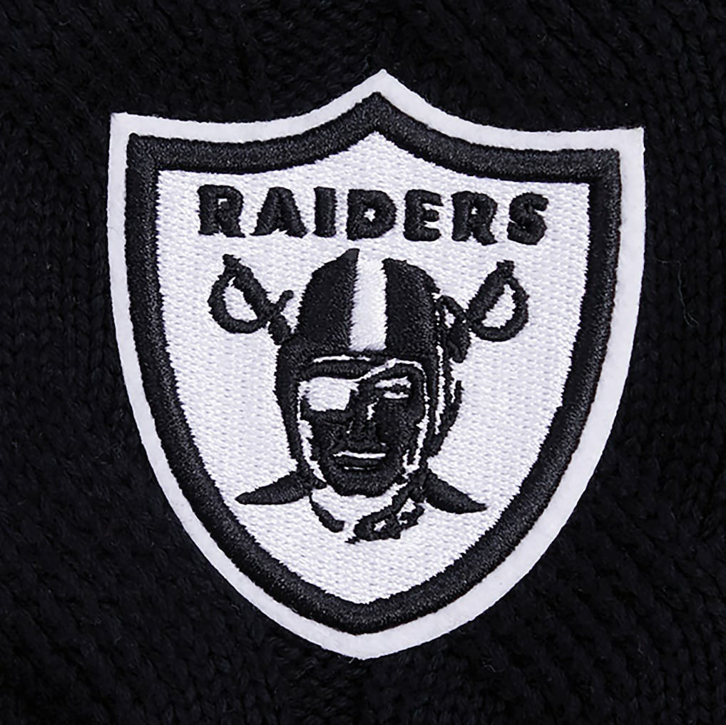 Las Vegas Raiders Pro Standard Women's Prep V-Neck Pullover Sweater Black