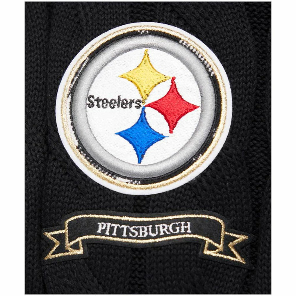 Pittsburgh Steelers Pro Standard Women's Prep V-Neck Pullover Sweater Black