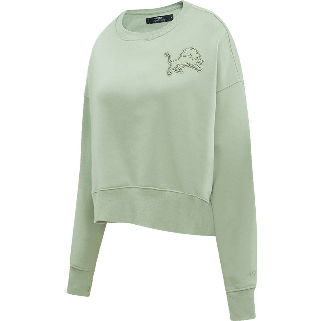 Detroit Lions Pro Standard Women's Oversized Cropped Neutral Pullover Sweatshirt Light Green