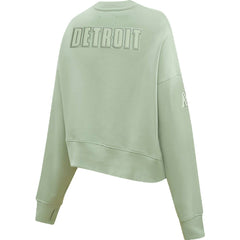 Detroit Lions Pro Standard Women's Oversized Cropped Neutral Pullover Sweatshirt Light Green