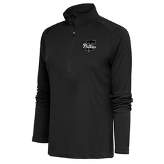 Philadelphia Phillies Antigua Women's Brushed Metallic Tribute Half-Zip Pullover Top - Gray - MLB Online
