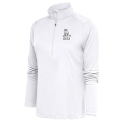 Los Angeles Dodgers Antigua Women's Brushed Metallic Tribute Half-Zip Pullover Top - White - MLB Online