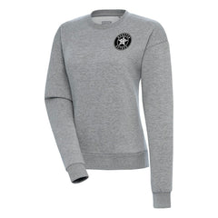 Houston Astros Antigua Women's Brushed Metallic Victory Pullover Sweatshirt - Heather Gray - MLB Discount