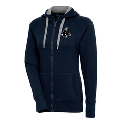 Boston Red Sox Antigua Women's Brushed Metallic Victory Full-Zip Hoodie - Navy - MLB Online