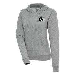 Boston Red Sox Antigua Women's Brushed Metallic Victory Pullover Hoodie - Heather Gray - MLB Online