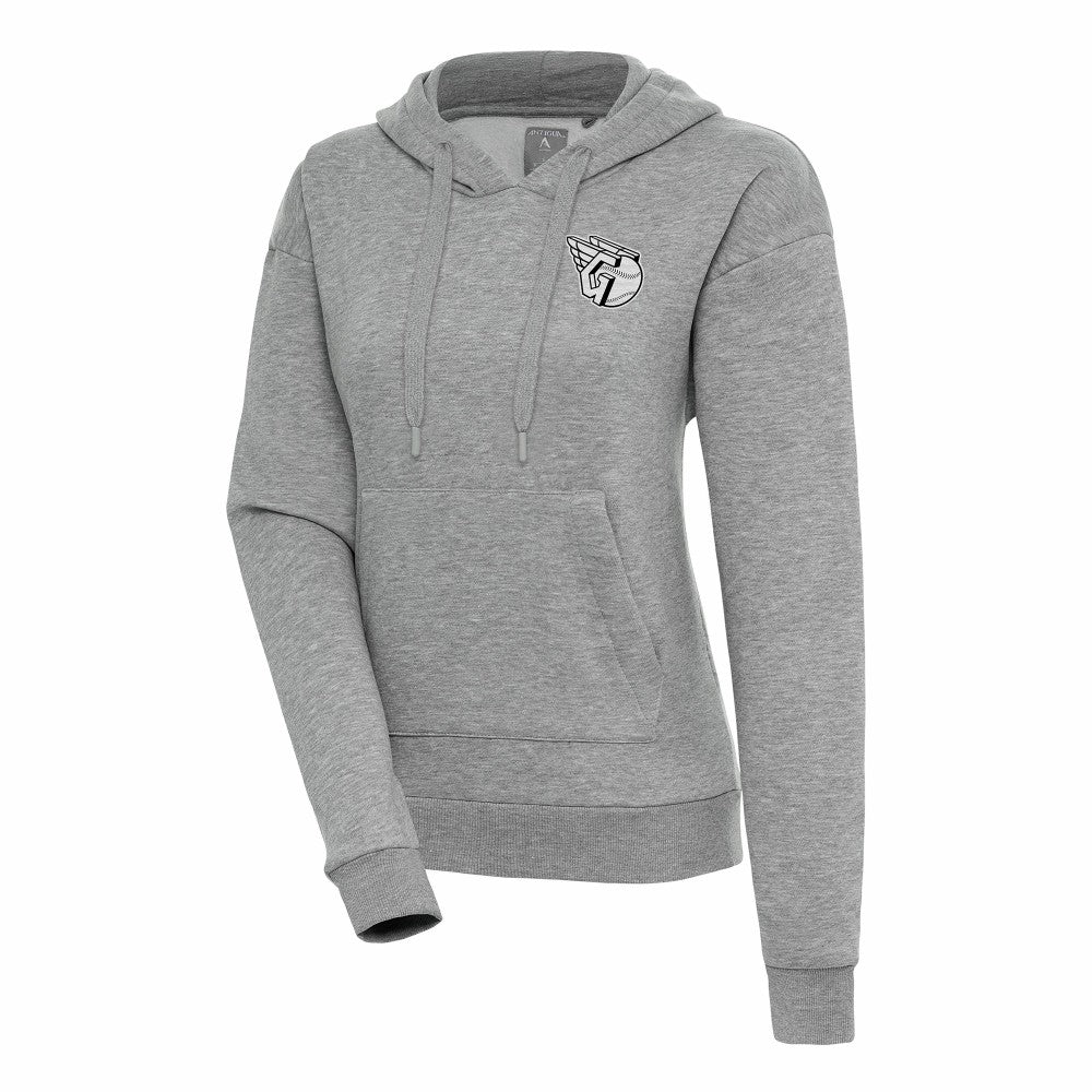 Cleveland Guardians Antigua Women's Brushed Metallic Victory Pullover Hoodie - Heather Gray - MLB Online