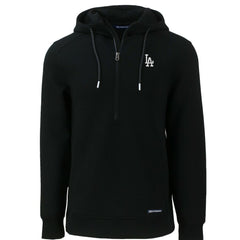 Los Angeles Dodgers Cutter & Buck Roam Eco Half-Zip Recycled Pullover Hoodie - Black - MLB on Sale