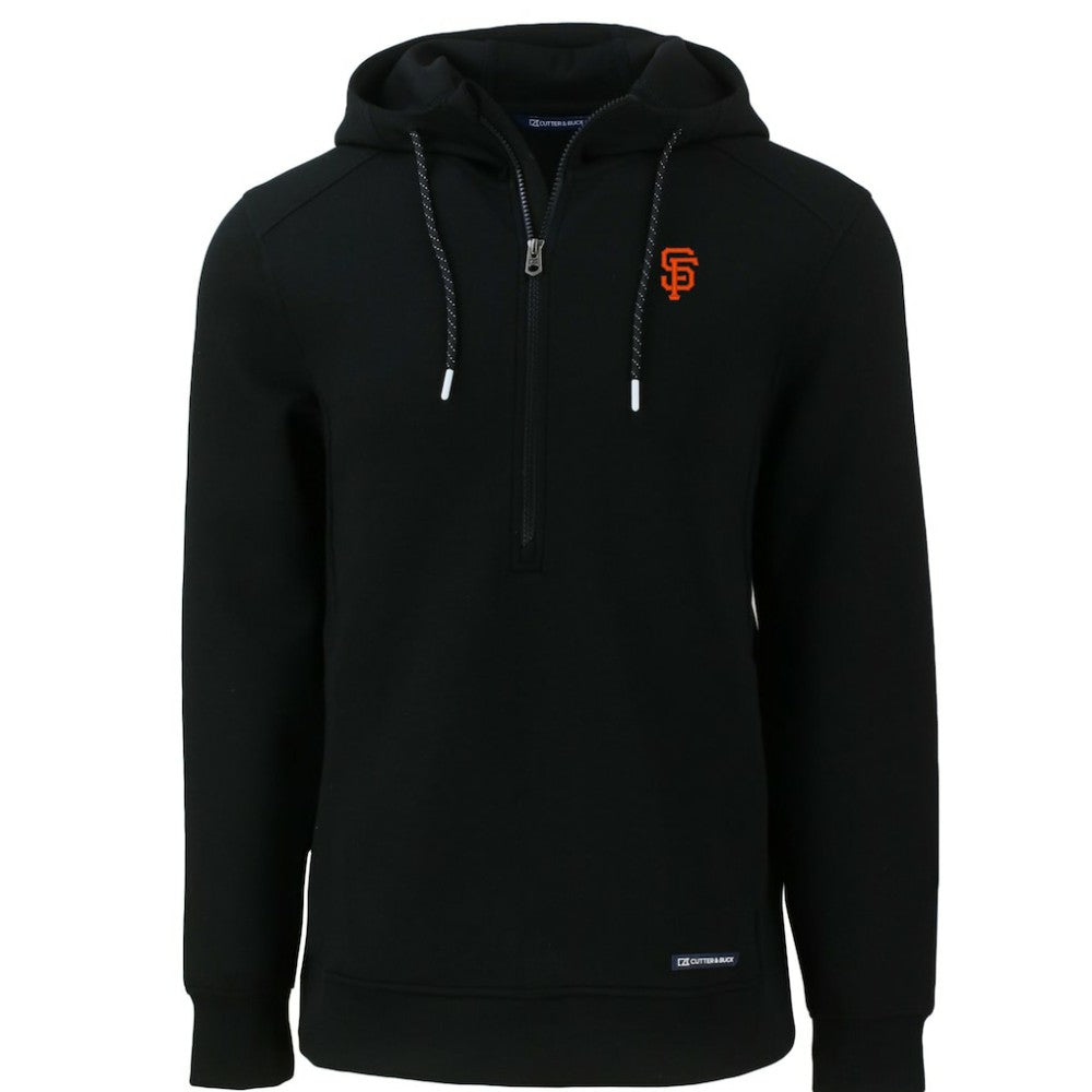 San Francisco Giants Cutter & Buck Roam Eco Half-Zip Recycled Pullover Hoodie - Black - MLB Online