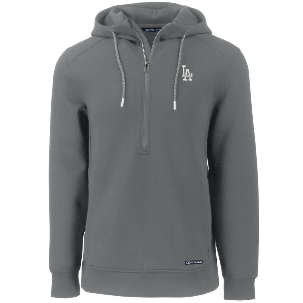 Los Angeles Dodgers Cutter & Buck Roam Eco Half-Zip Recycled Pullover Hoodie - Gray - MLB Online