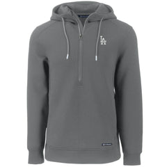 Los Angeles Dodgers Cutter & Buck Roam Eco Half-Zip Recycled Pullover Hoodie - Gray - MLB Online