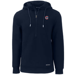 Chicago Cubs Cutter & Buck Roam Eco Half-Zip Recycled Pullover Hoodie - Navy - MLB on Sale