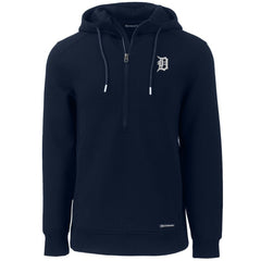 Detroit Tigers Cutter & Buck Roam Eco Half-Zip Recycled Pullover Hoodie - Navy - MLB Lifestyle