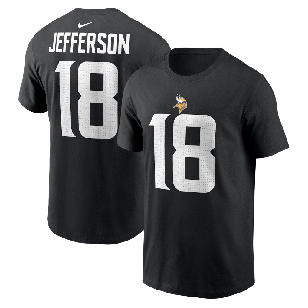 Nike Justin Jefferson Minnesota Vikings Name & Number T-Shirt Black