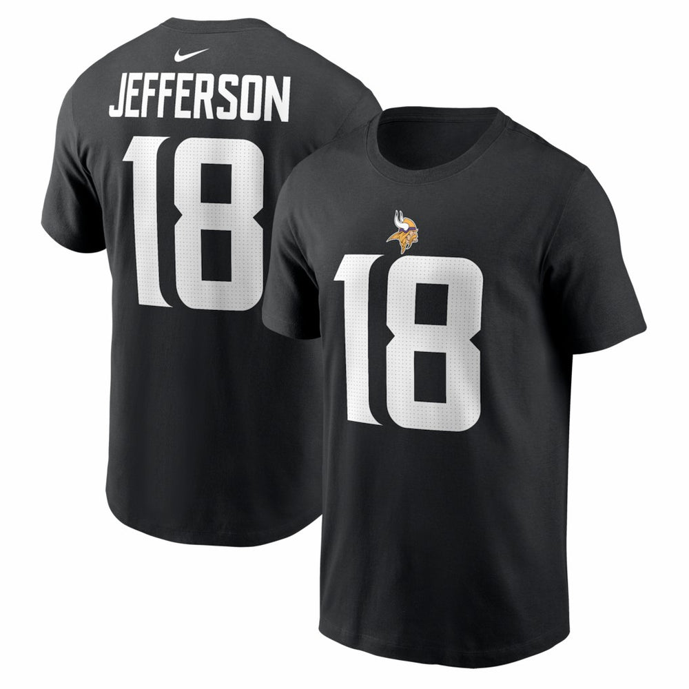 Nike Justin Jefferson Minnesota Vikings Name & Number T-Shirt Black