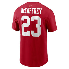 Nike Christian McCaffrey San Francisco 49ers Player Name & Number T-Shirt Scarlet