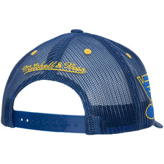 St. Louis Blues Mitchell & Ness Team Seal Trucker Snapback Hat - Blue - NHL 200064639