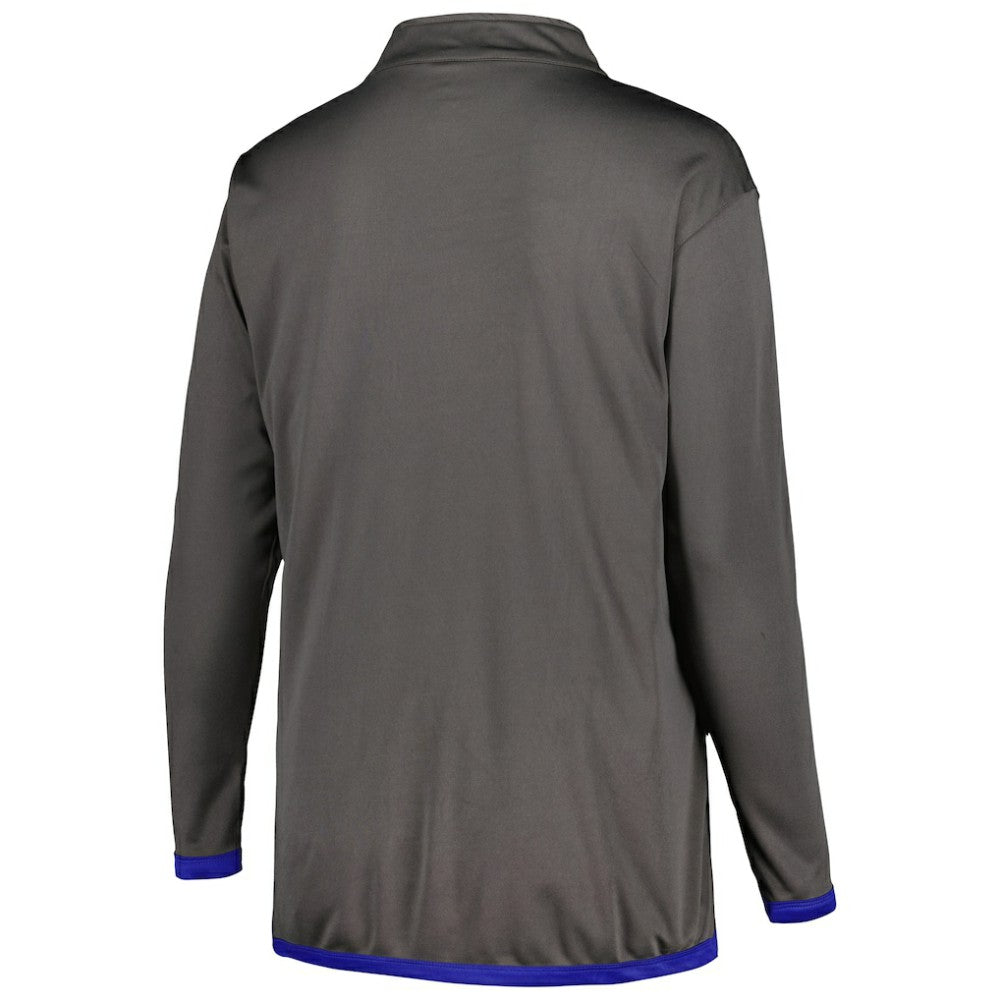 Los Angeles Dodgers Profile Women's Plus Size Quarter-Zip Jacket - Charcoal - MLB Lifestyle