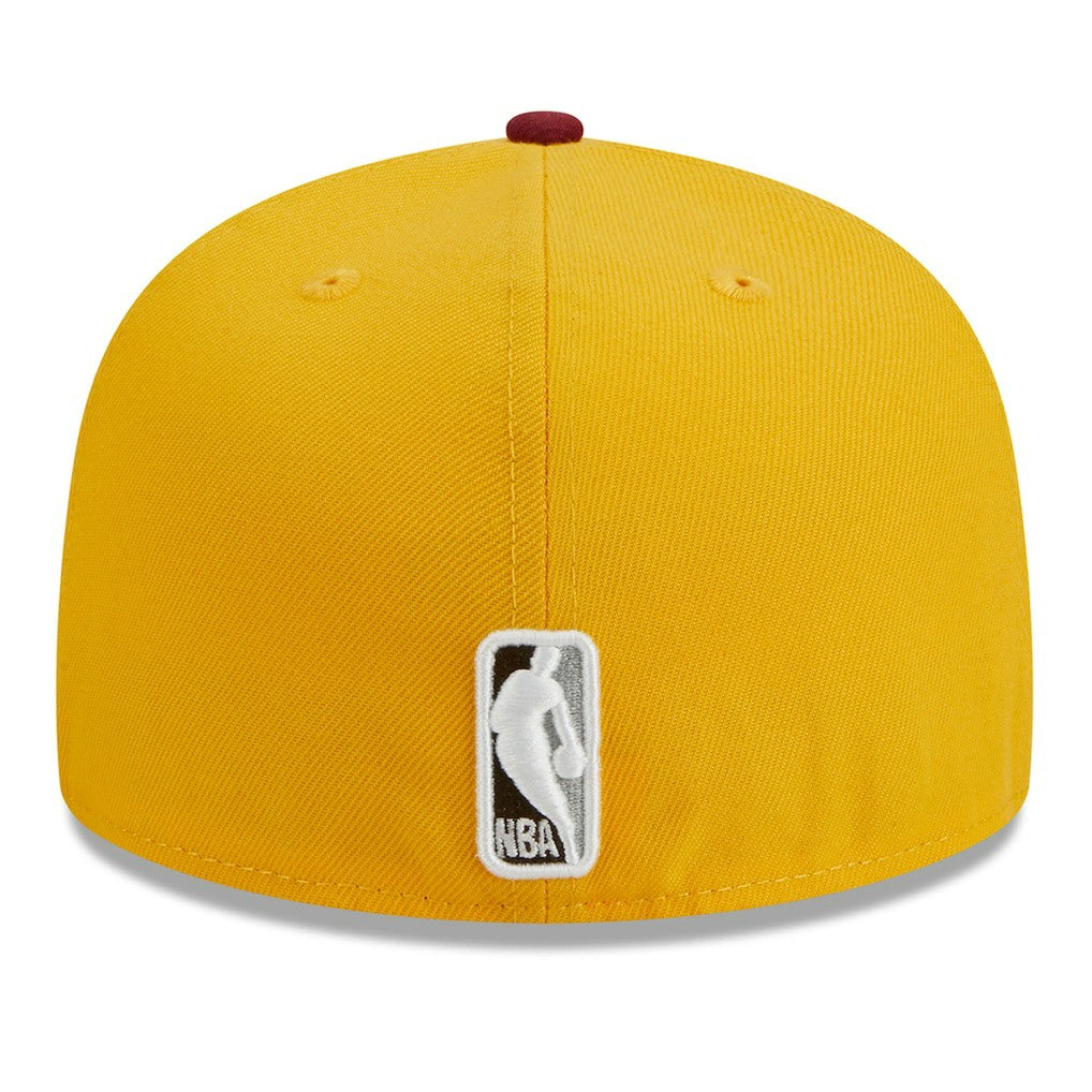 Boston Celtics Fall Leaves 2-Tone 59FIFTY Fitted Hat Yellow/Red | New Era