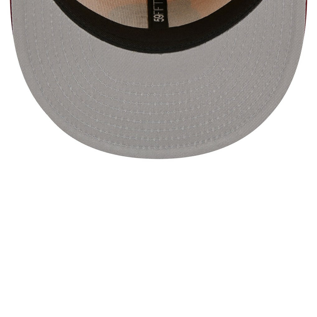 Boston Celtics Fall Leaves 2-Tone 59FIFTY Fitted Hat Yellow/Red | New Era