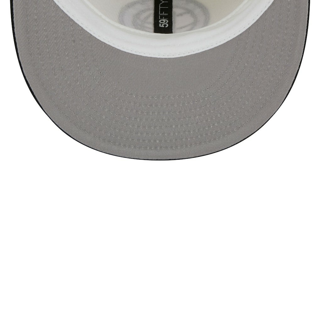 Brooklyn Nets Piping 2-Tone 59FIFTY Fitted Hat Cream/Black | New Era Near Me