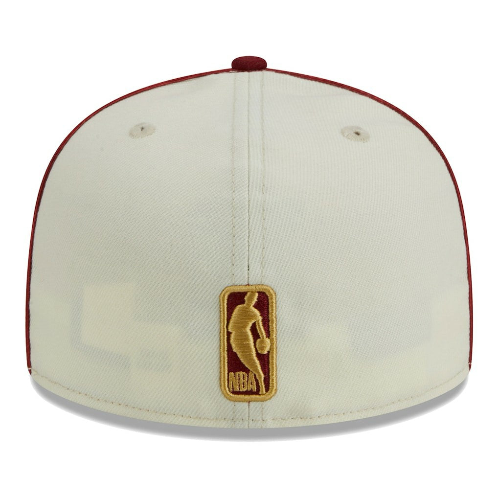 Cleveland Cavaliers Piping 2-Tone 59FIFTY Fitted Hat for sale Cream/Wine | New Era outlet