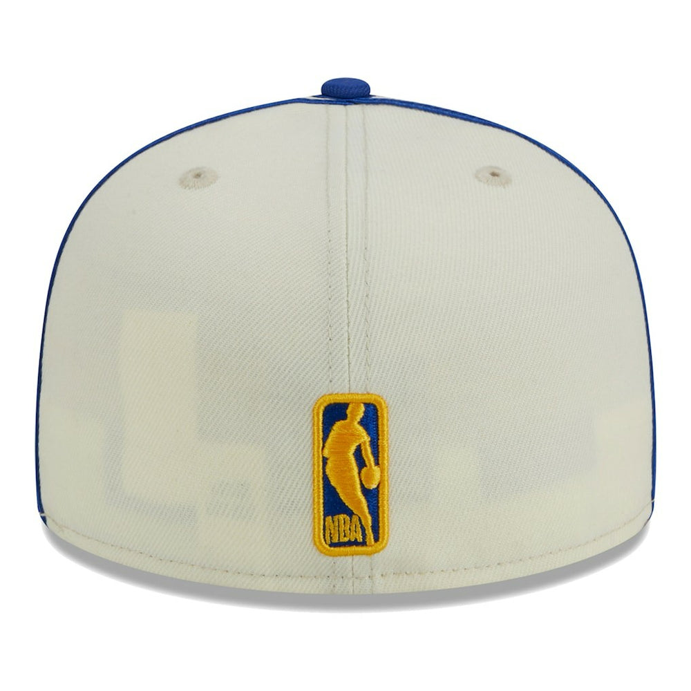 Golden State Warriors Piping 2-Tone 59FIFTY Fitted Hat for sale Cream/Royal | New Era