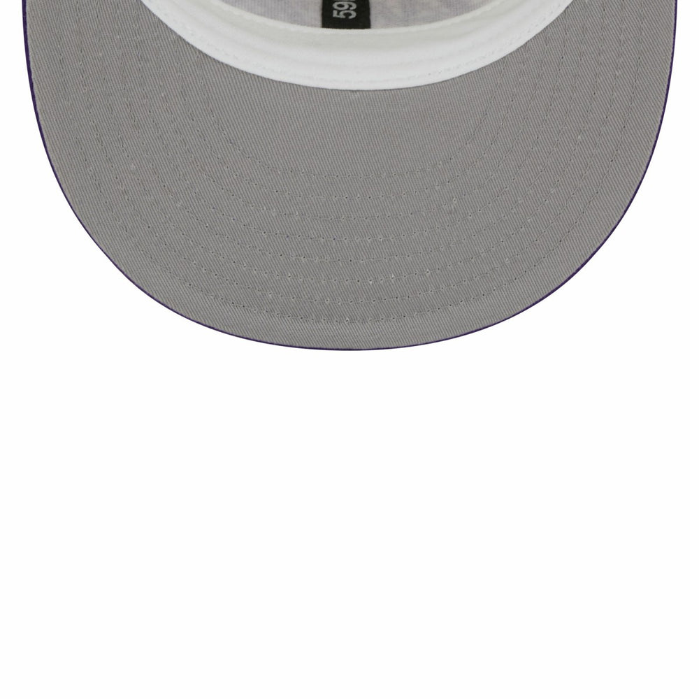 Los Angeles Lakers Piping 2-Tone 59FIFTY Fitted Hat Cream/Purple | New Era outlet