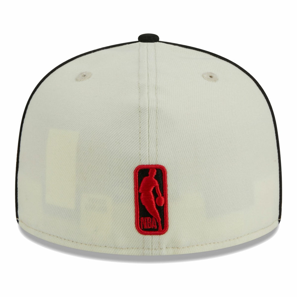Portland Trail Blazers Piping 2-Tone 59FIFTY Fitted Hat Cream/Black | New Era for sale