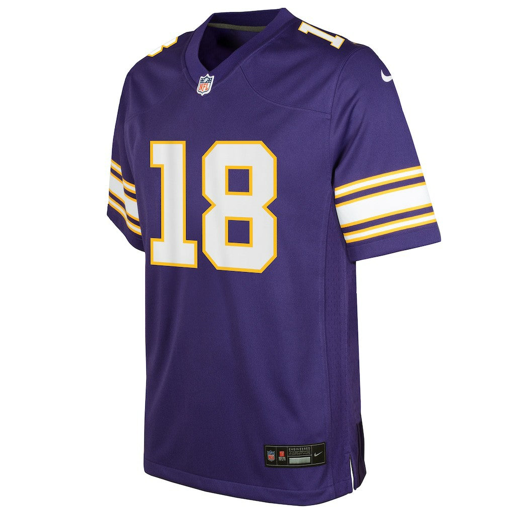 Nike Justin Jefferson Minnesota Vikings Youth Game Jersey Purple