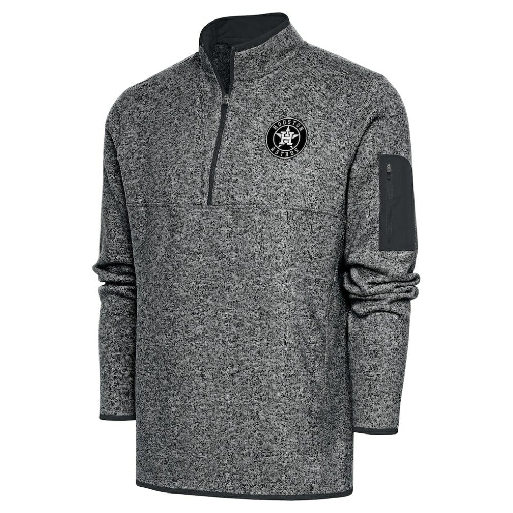 Houston Astros Antigua Metallic Big & Tall Quarter-Zip Jacket - Graphite - MLB on Sale