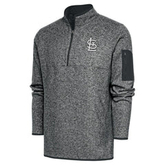 St. Louis Cardinals Antigua Metallic Big & Tall Quarter-Zip Jacket - Graphite - MLB Online