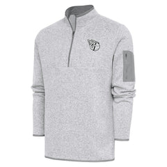 Cleveland Guardians Antigua Metallic Fortune Quarter-Zip Pullover Jacket - Pewter - MLB Sale
