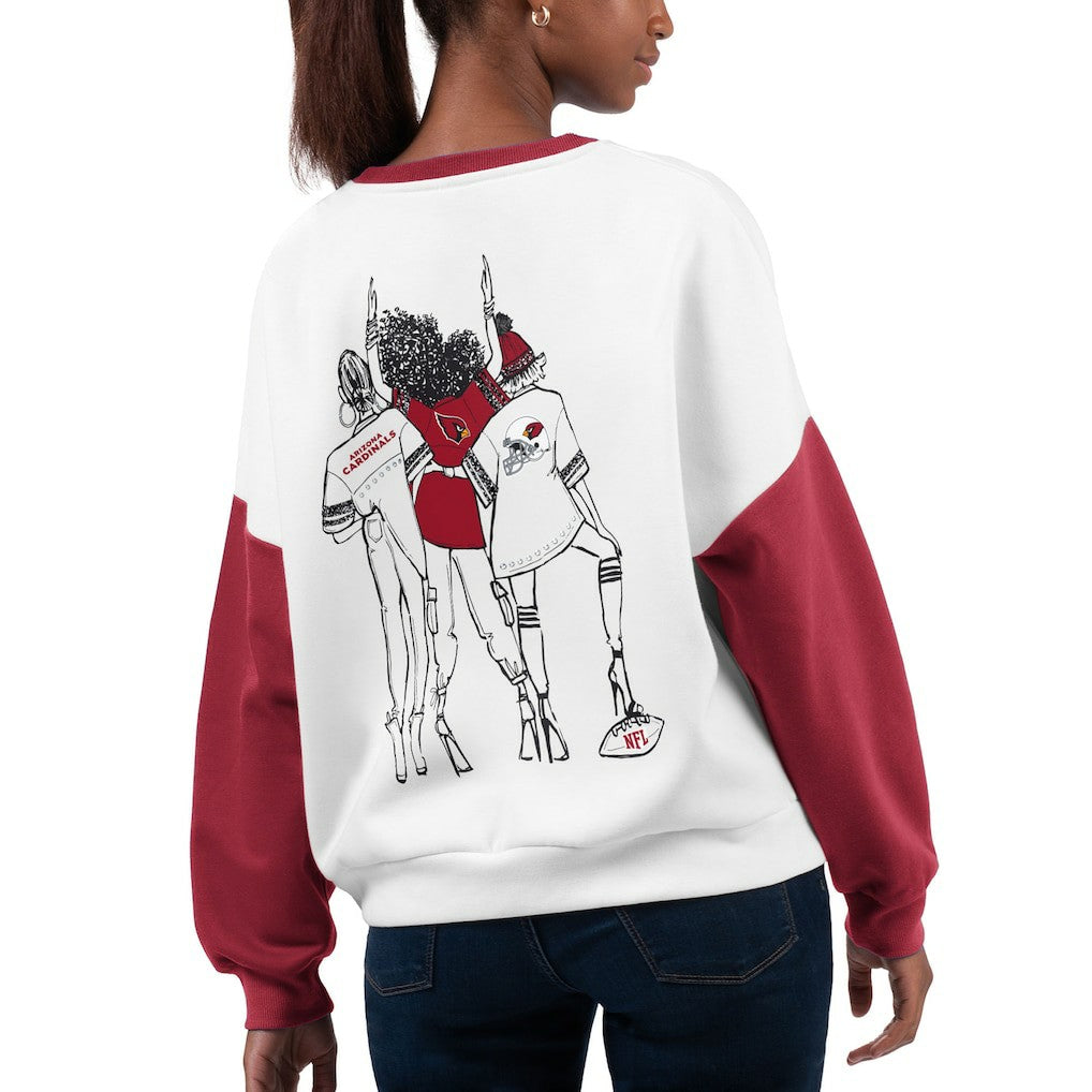 Arizona Cardinals G-III 4Her by Carl Banks Women's A-Game Pullover Sweatshirt White