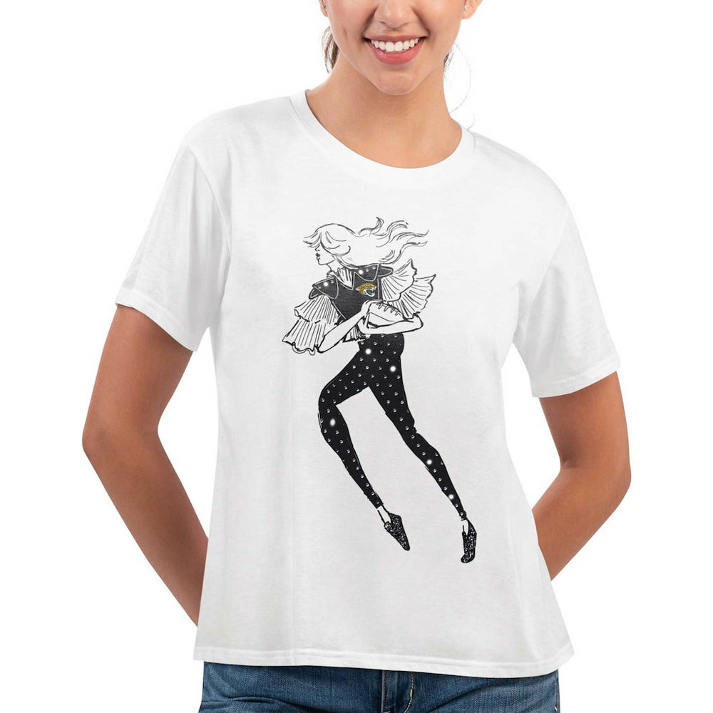 Jacksonville Jaguars G-III 4Her by Carl Banks Women's Play The Ball T-Shirt White