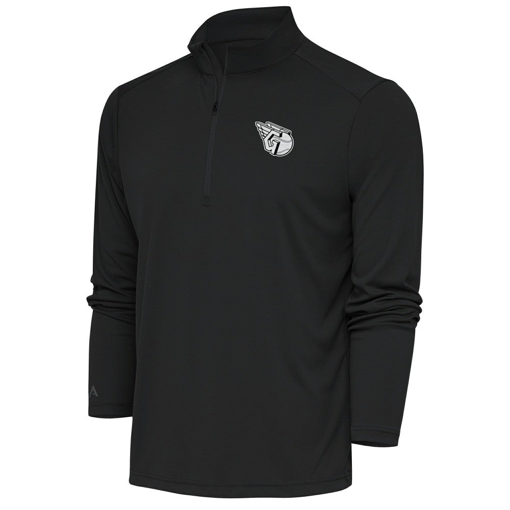 Cleveland Guardians Antigua Metallic Tribute Quarter-Zip Top - Charcoal - MLB Sale