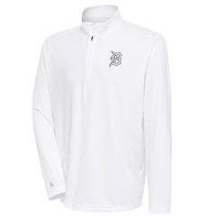 Detroit Tigers Antigua Metallic Tribute Quarter-Zip Top - White - MLB Sale