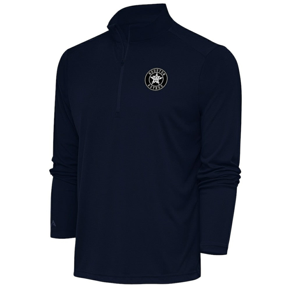 Houston Astros Antigua Metallic Tribute Quarter-Zip Top - Navy - MLB Sale