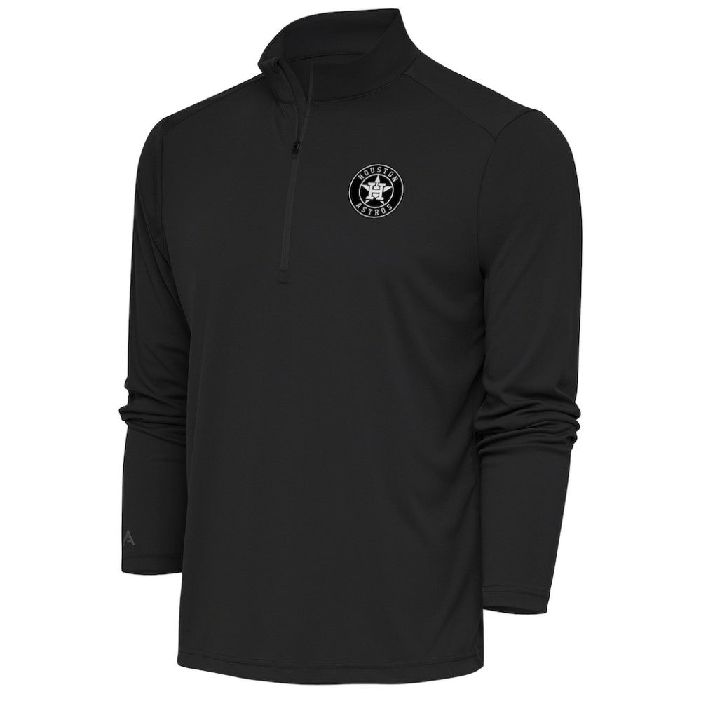 Houston Astros Antigua Metallic Tribute Quarter-Zip Top - Charcoal - MLB Sale
