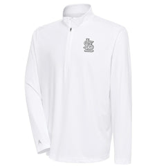 St. Louis Cardinals Antigua Metallic Tribute Quarter-Zip Top - White - MLB Sale