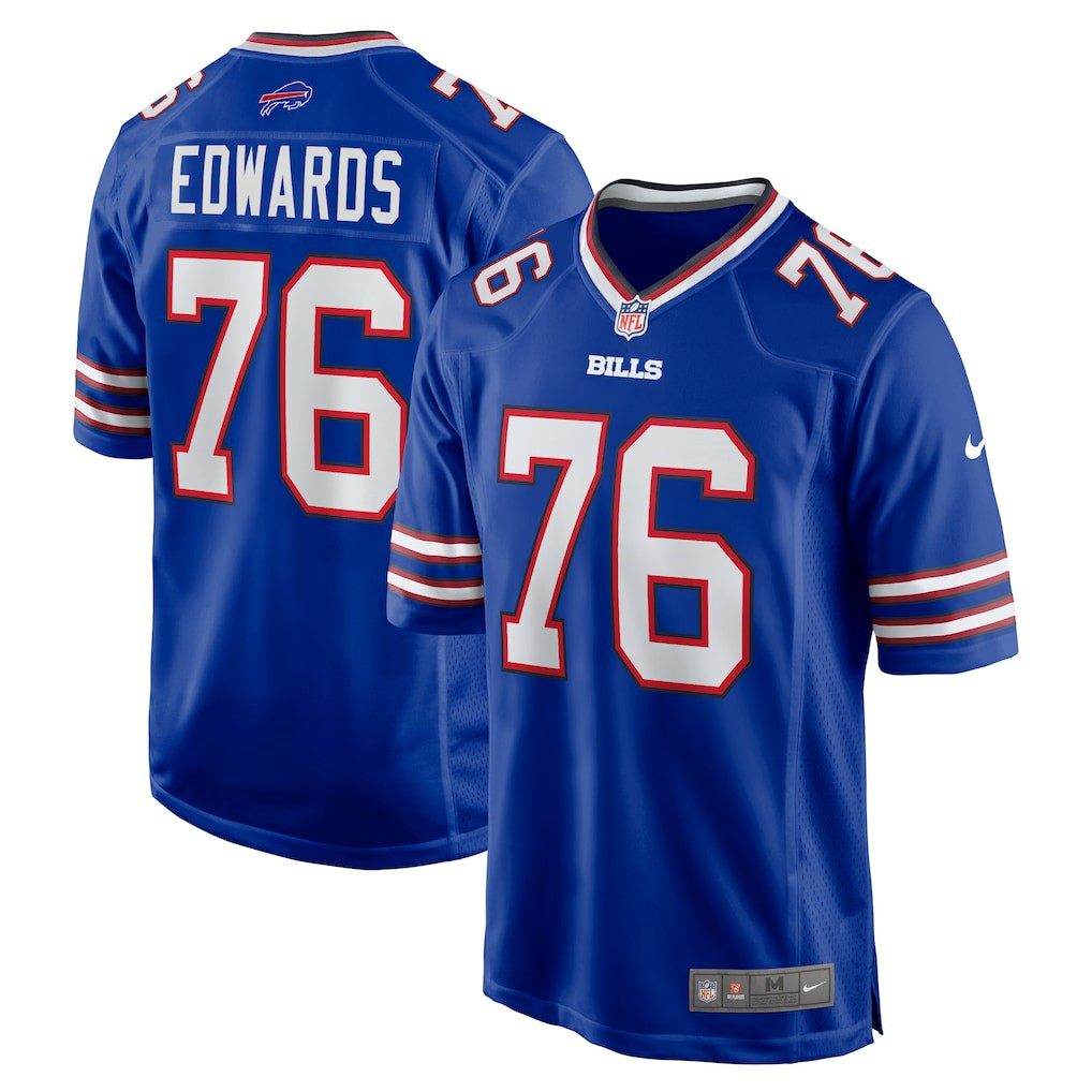 Nike David Edwards Buffalo Bills Game Jersey Royal