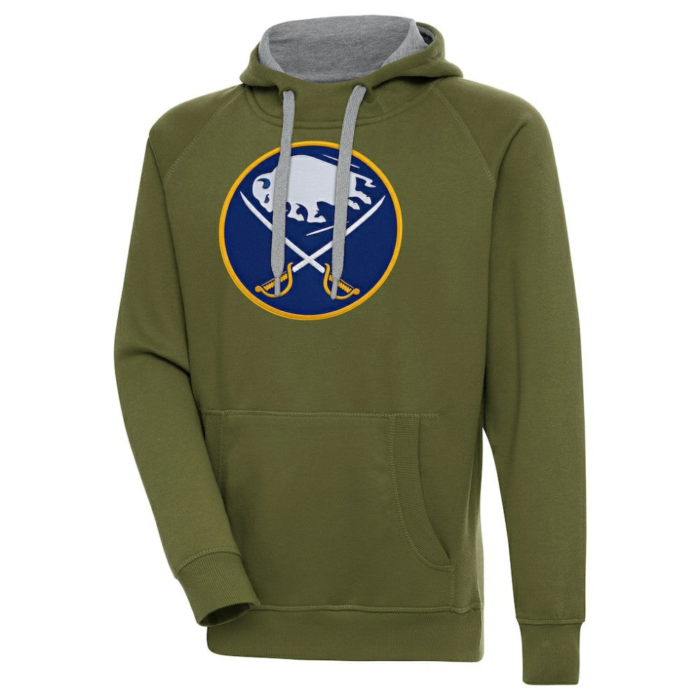 Buffalo Sabres Antigua Victory Pullover Hoodie - Olive - NHL 200069192