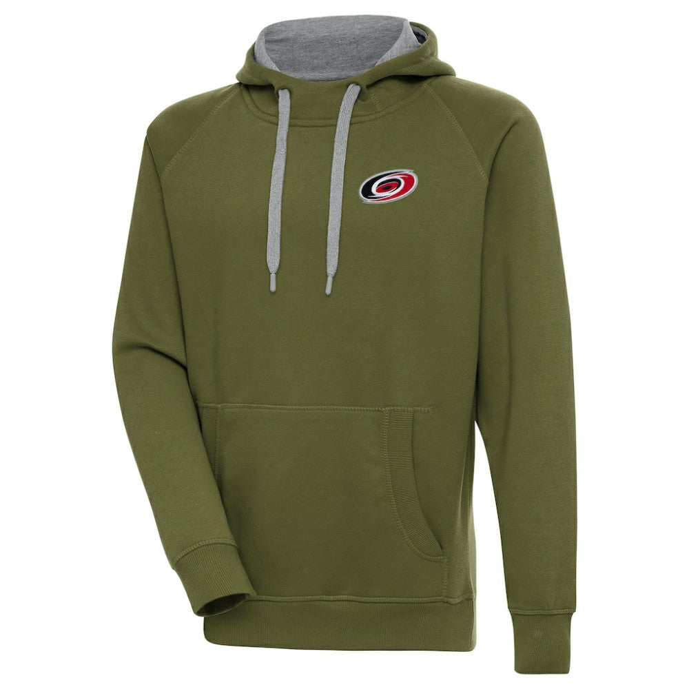 Carolina Hurricanes Antigua Victory Pullover Hoodie - Olive - NHL 200069202