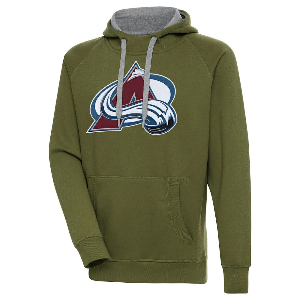 Colorado Avalanche Antigua Victory Pullover Hoodie - Olive - NHL 200069208